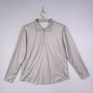 San Soleil Activewear 1/4 Zip Top Shirt Women XL UPF 50 Long Sleeve Vented